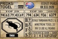Prediksi Sydney Pools Hari Ini 08 Juli 2020