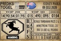 Prediksi Sydney Pools Hari Ini 09 Juli 2020