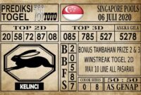 Prediksi Singapore Pools Hari ini 06 Juli 2020