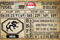 Prediksi Singapore Pools Hari ini 29 Juli 2020
