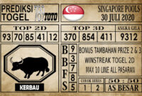 Prediksi Singapore Pools Hari ini 30 Juli 2020