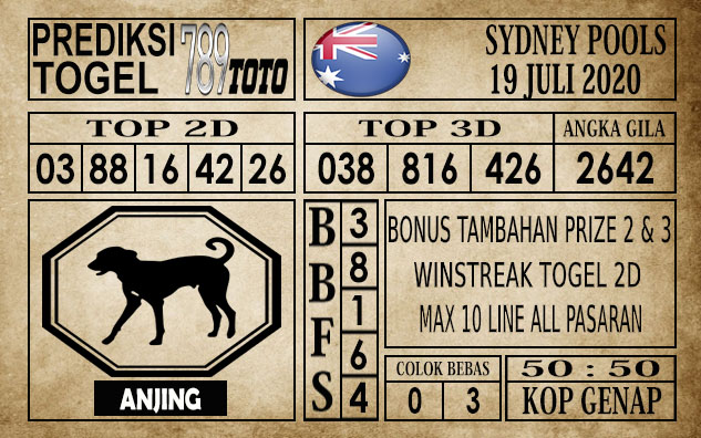 Prediksi Sydney Pools Hari Ini 19 Juli 2020