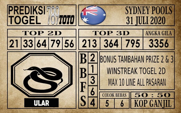 Prediksi Sydney Pools Hari Ini 31 Juli 2020