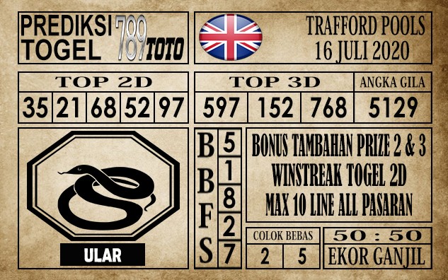 Prediksi Trafford Pools Hari Ini 16 Juli 2020