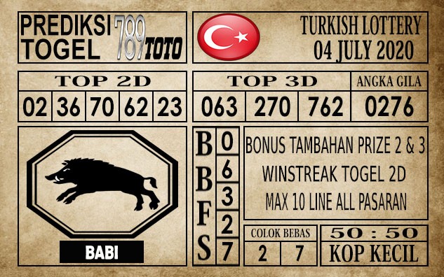 Prediksi Turkish Lottery Hari Ini 04 Juli 2020