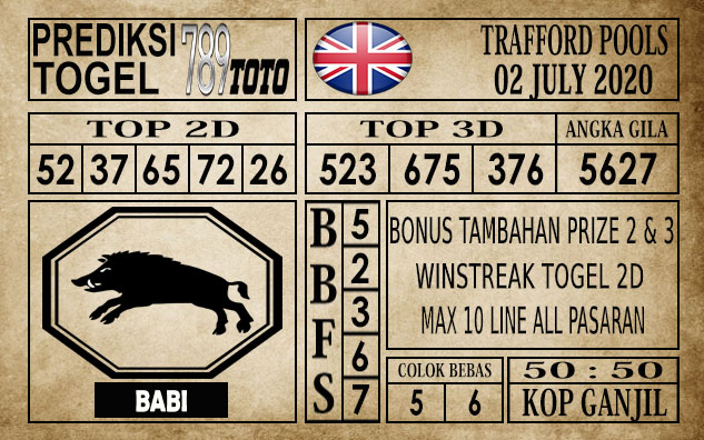 Prediksi Trafford Pools Hari Ini 02 Juli 2020