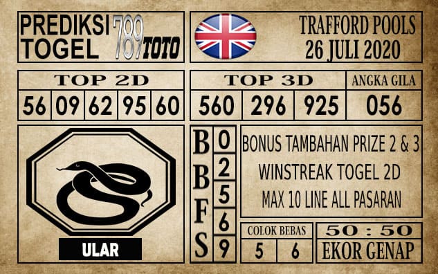 Prediksi Trafford Pools Hari Ini 26 Juli 2020