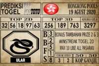 Prediksi Hongkong Pools Hari Ini 19 Agustus 2020