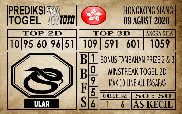 Prediksi Hongkong Siang Hari Ini 09 Agustus 2020