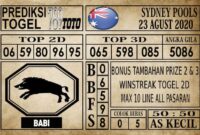 Prediksi Sydney Pools Hari Ini 23 Agustus 2020 Prediksi Sydney Pools Hari Ini 23 Agustus 2020