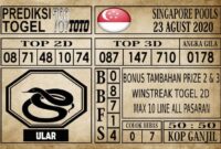 Prediksi Singapore Pools Hari ini 23 Agustus 2020 Prediksi Singapore Pools Hari ini 23 Agustus 2020
