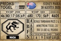 SYD 30Prediksi Sydney Pools Hari Ini 30 Agustus 2020 Prediksi Sydney Pools Hari Ini 30 Agustus 2020