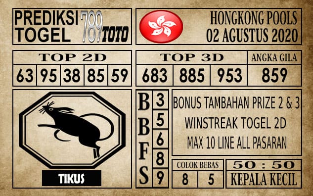 Prediksi Hongkong Pools Hari Ini 02 Agustus 2020