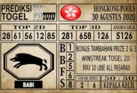 Prediksi Hongkong Pools Hari Ini 30 Agustus 2020