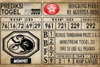 Prediksi Hongkong Pools Hari Ini 01 Agustus 2020