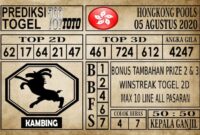 Prediksi Hongkong Pools Hari Ini 05 Agustus 2020