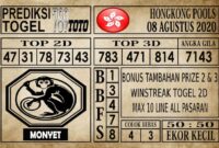 Prediksi Hongkong Pools Hari Ini 08 Agustus 2020