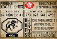 Prediksi Hongkong Pools Hari Ini 07 September 2020