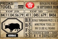 HKPL 16Prediksi Hongkong Pools Hari Ini 16 September 2020 Prediksi Hongkong Pools Hari Ini 16 September 2020