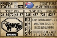 Prediksi Sydney Pools Hari Ini 08 September 2020 Prediksi Sydney Pools Hari Ini 08 September 2020