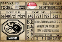 SGP 09Prediksi Singapore Pools Hari ini 09 September 2020 Prediksi Singapore Pools Hari ini 09 September 2020