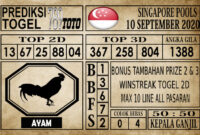 SGP 10Prediksi Singapore Pools Hari ini 10 September 2020 Prediksi Singapore Pools Hari ini 10 September 2020