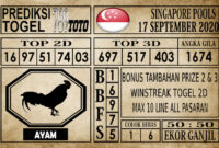 SGP 17Prediksi Singapore Pools Hari ini 17 September 2020 Prediksi Singapore Pools Hari ini 17 September 2020