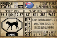 SYPrediksi Sydney Pools Hari Ini 03 September 2020 D 03 Prediksi Sydney Pools Hari Ini 03 September 2020
