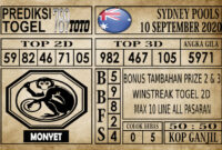 Prediksi Sydney Pools Hari Ini 10 September 2020