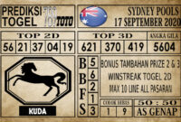 Prediksi Sydney Pools Hari Ini 17 September 2020