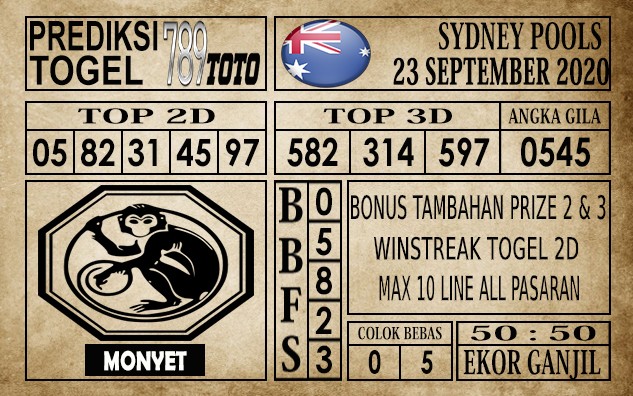 Prediksi Sydney Pools Hari Ini 23 September 2020