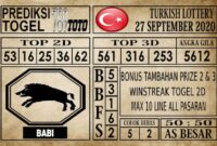 Prediksi Turkish Lottery Hari Ini 27 September 2020 Prediksi Turkish Lottery Hari Ini 27 September 2020