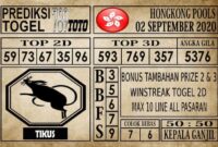 Prediksi Hongkong Pools Hari Ini 02 September 2020