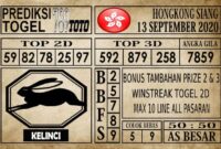 Prediksi Hongkong Siang Hari ini 13 September 2020 Prediksi Hongkong Siang Hari ini 13 September 2020
