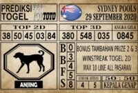 Prediksi Sydney Pools Hari ini 29 September 2020