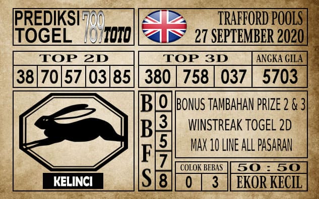 Prediksi Trafford Pools Hari Ini 27 September 2020