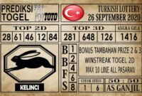 trk Prediksi Turkish Lottery Hari ini 26 September 2020