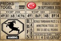 Prediksi Turkish Lottery Hari ini 28 September 2020 Prediksi Turkish Lottery Hari ini 28 September 2020