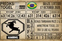 Prediksi Brazil Lottery Hari Ini 17 Oktober 2020
