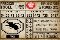 Prediksi Hongkong Pools Hari Ini 02 Oktober 2020