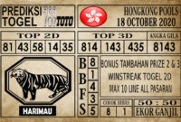 Prediksi Hongkong Pools Hari Ini 18 Oktober 2020 Prediksi Hongkong Pools Hari Ini 18 Oktober 2020