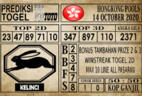 HKPPrediksi Hongkong Pools Hari Ini 14 Oktober 2020L 14.. Prediksi Hongkong Pools Hari Ini 14 Oktober 2020