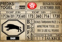 Prediksi Hongkong Siang Hari Ini 12 Oktober 2020