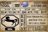 Prediksi Sydney Pools Hari Ini 16 Oktober 2020