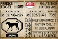 Prediksi Singapore Pools Hari ini 10 Oktober 2020
