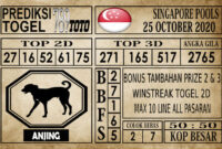 Prediksi Singapore Pools Hari ini 25 Oktober 2020