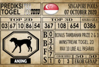 Prediksi Singapore Pools Hari ini 07 Oktober 2020