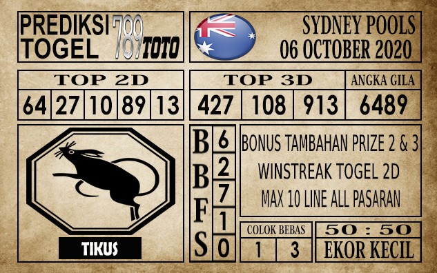 Prediksi Sydney Pools Hari Ini 06 Oktober 2020