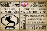 Prediksi Trafford Pools Hari Ini 10 Oktober 2020