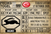 Prediksi Turkish Lottery Hari Ini 17 Oktober 2020
